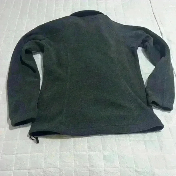 Columbia Fleece Jacket Women's Size Small Gray Lined Zip Up Pockets - Picture 5 of 5